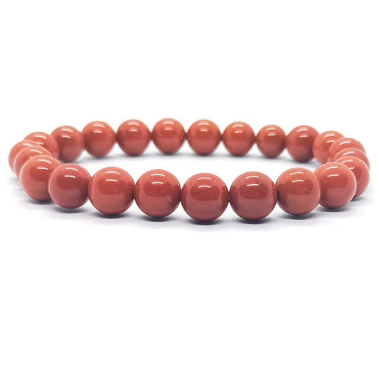 Bracelet Jaspe Rouge 8 mm – Énergie & Confiance – Bonheur de Lune