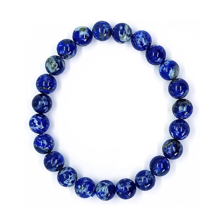Bracelet Lapis Lazuli 8 mm – Sagesse, Sérénité, Expression – Bonheur de Lune