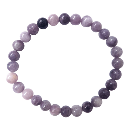 Bracelet Lépidolite 6 mm – Sérénité & Équilibre Émotionnel - Bonheur de Lune