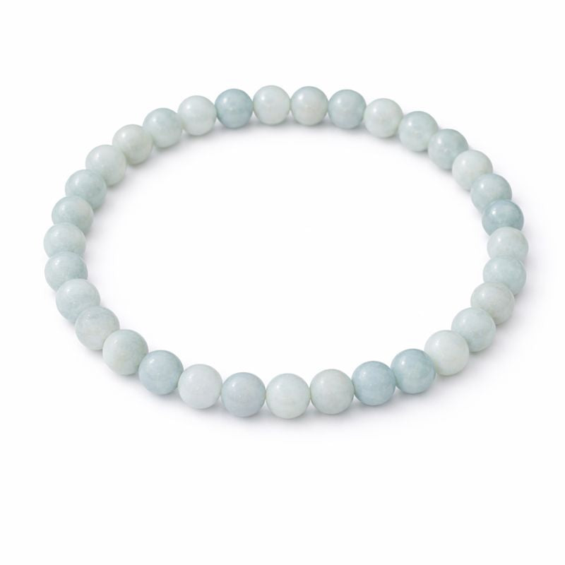 Bracelet pierre naturelle Aigue-Marine 6 mm – Bonheur de Lune