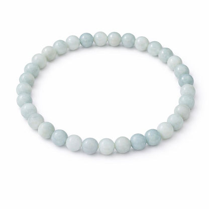 Bracelet pierre naturelle Aigue-Marine 6 mm – Bonheur de Lune