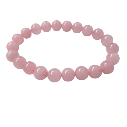 Bracelet Quartz Rose 8 mm – Amour & Sérénité – Bonheur de Lune