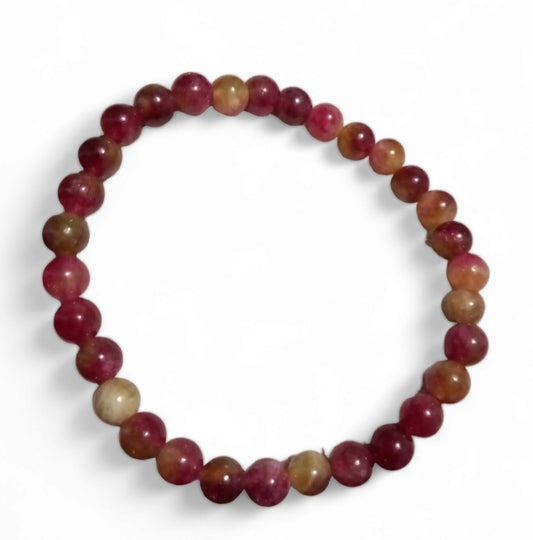 Bracelet Rubellite 6 mm – Vitalité & Confiance Intérieure – Bonheur de Lune