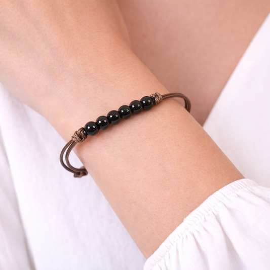 Bracelet Tourmaline Noire 6 mm – Pierre Naturelle Protectrice – Bonheur de Lune