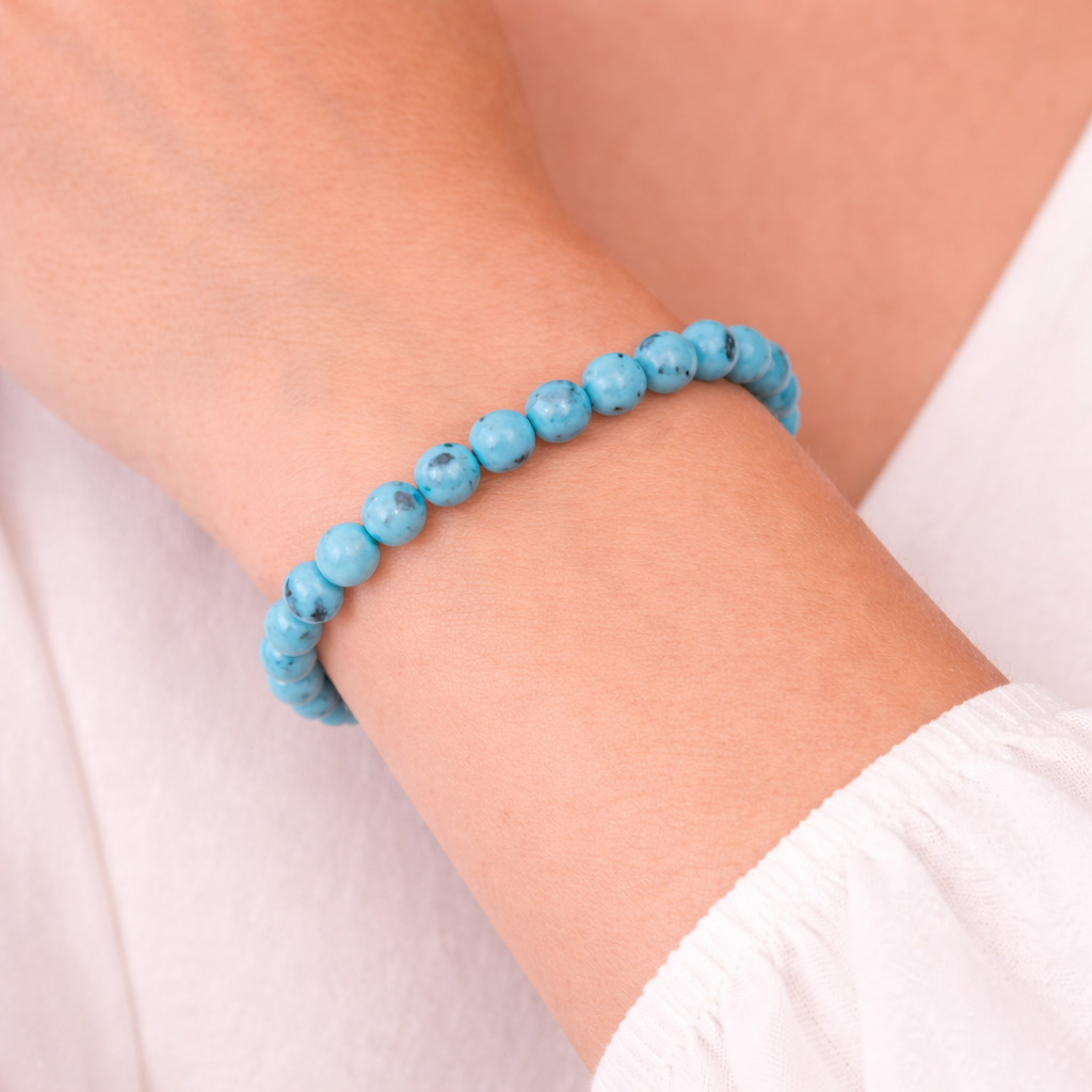 Bracelet Turquoise 6 mm – Pierre Naturelle Sagesse