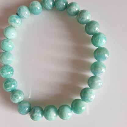 Bracelet Amazonite Pierre AA 8 mm – Sérénité & Expression - Bonheur de Lune