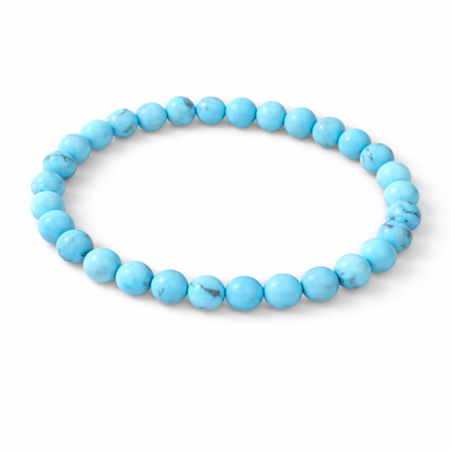 Bracelet Turquoise 6 mm – Pierre Naturelle Sagesse