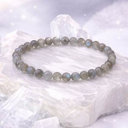 Bracelet Labradorite 6 mm – Protection Énergétique & Intuition