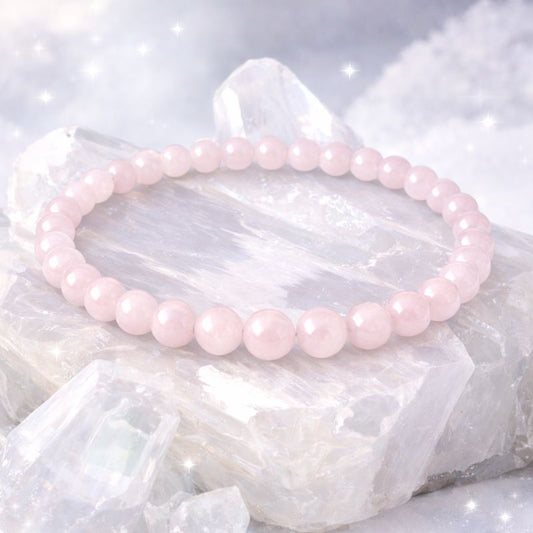 Bracelet Quartz Rose 6 mm – Amour & Harmonie Émotionnelle