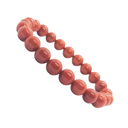 Bracelet Jaspe Rouge 8 mm – Énergie & Confiance - Bonheur de Lune