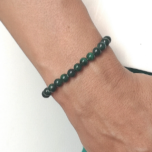 Bracelet Malachite 6 mm – Protection & Croissance Intérieure - Bonheur de Lune