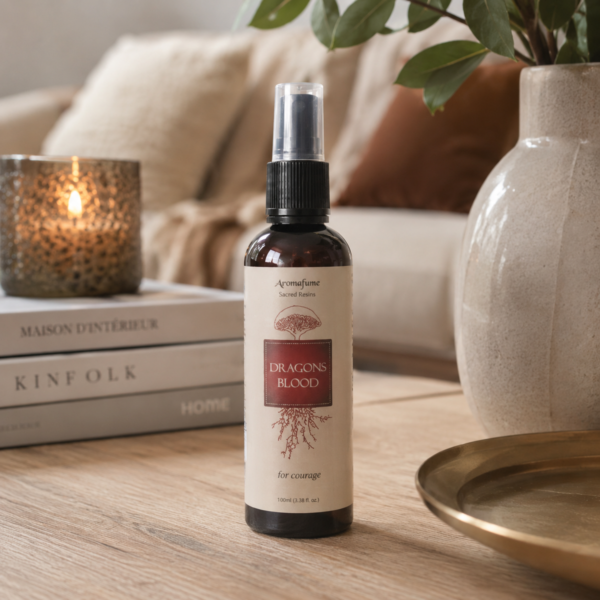 Brume d’ambiance Dragon’s Blood 100 ml – spray Sang de Dragon Aromafume – Bonheur de Lune