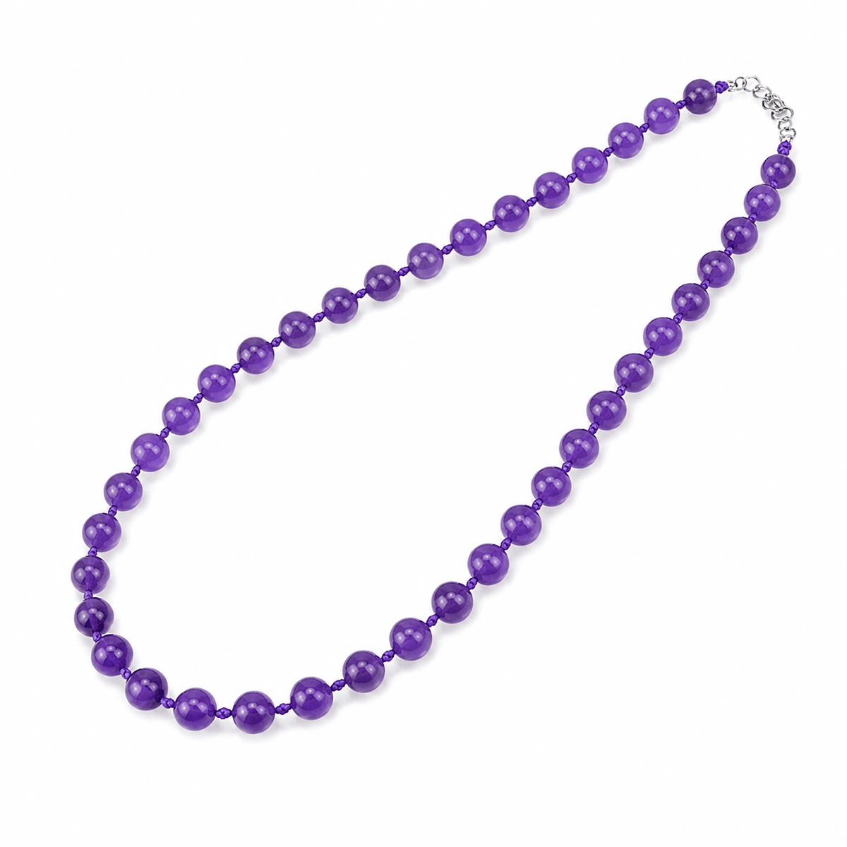 Collier Améthyste 8 mm – Harmonie & Clarté – Acier Inoxydable - Bonheur de Lune