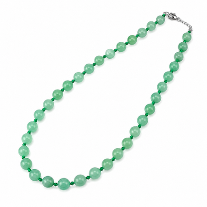 Collier Aventurine Verte 8 mm – bijou en pierres naturelles – Bonheur de Lune