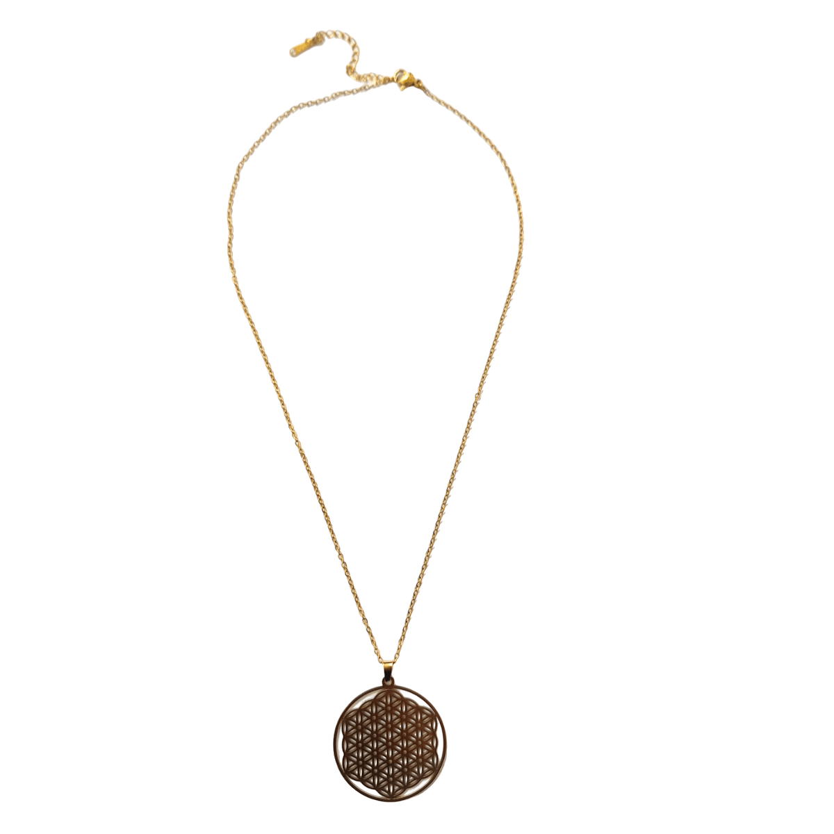 Collier Fleur de Vie – Harmonie & Unité – Acier Inoxydable Doré ou Argenté - Bonheur de Lune