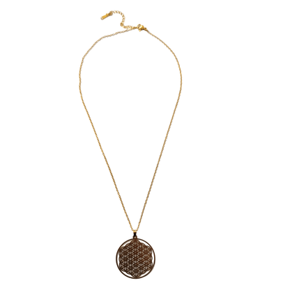 Collier Fleur de Vie – Harmonie & Unité – Acier Inoxydable Doré ou Argenté - Bonheur de Lune