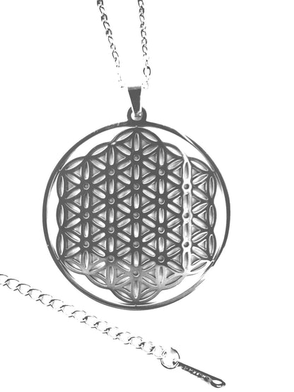 Collier Fleur de Vie – Harmonie & Unité – Acier Inoxydable Doré ou Argenté - Bonheur de Lune