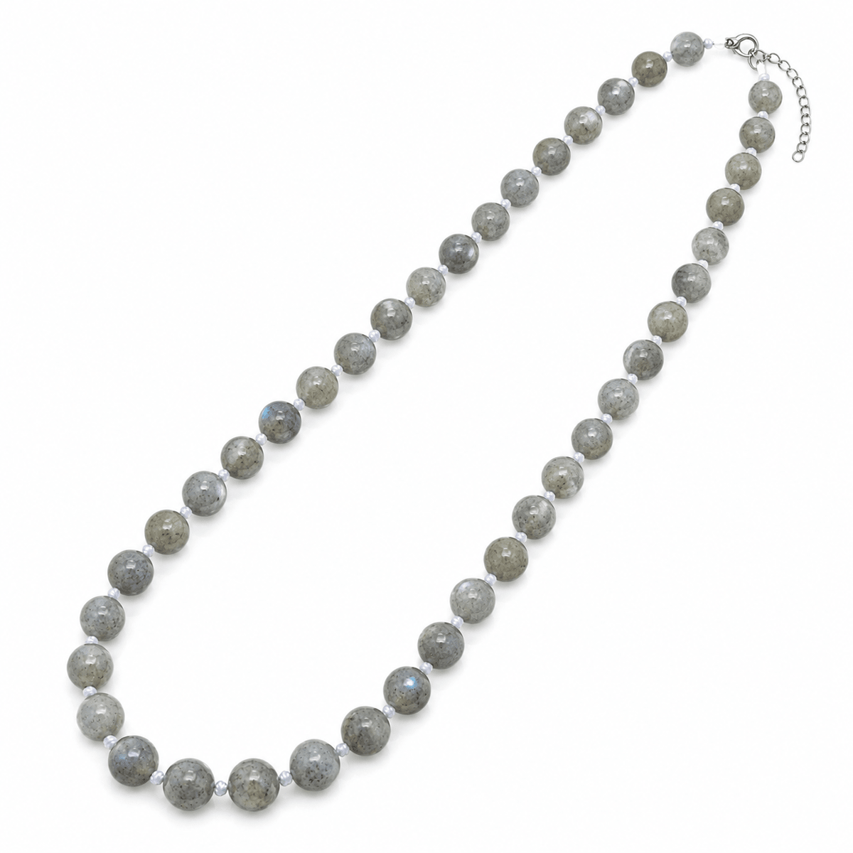 Collier Labradorite 8 mm – Protection & Ancrage – Fermoir Acier Inoxydable - Bonheur de Lune
