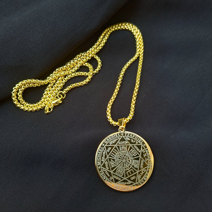 Collier Talisman des 7 Archanges - Protection Spirituelle et Énergie Positive - Acier Inoxydable - Doré ou Argenté – Bonheur de Lune