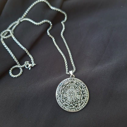 Collier Talisman des 7 Archanges - Protection Spirituelle et Énergie Positive - Acier Inoxydable - Doré ou Argenté – Bonheur de Lune