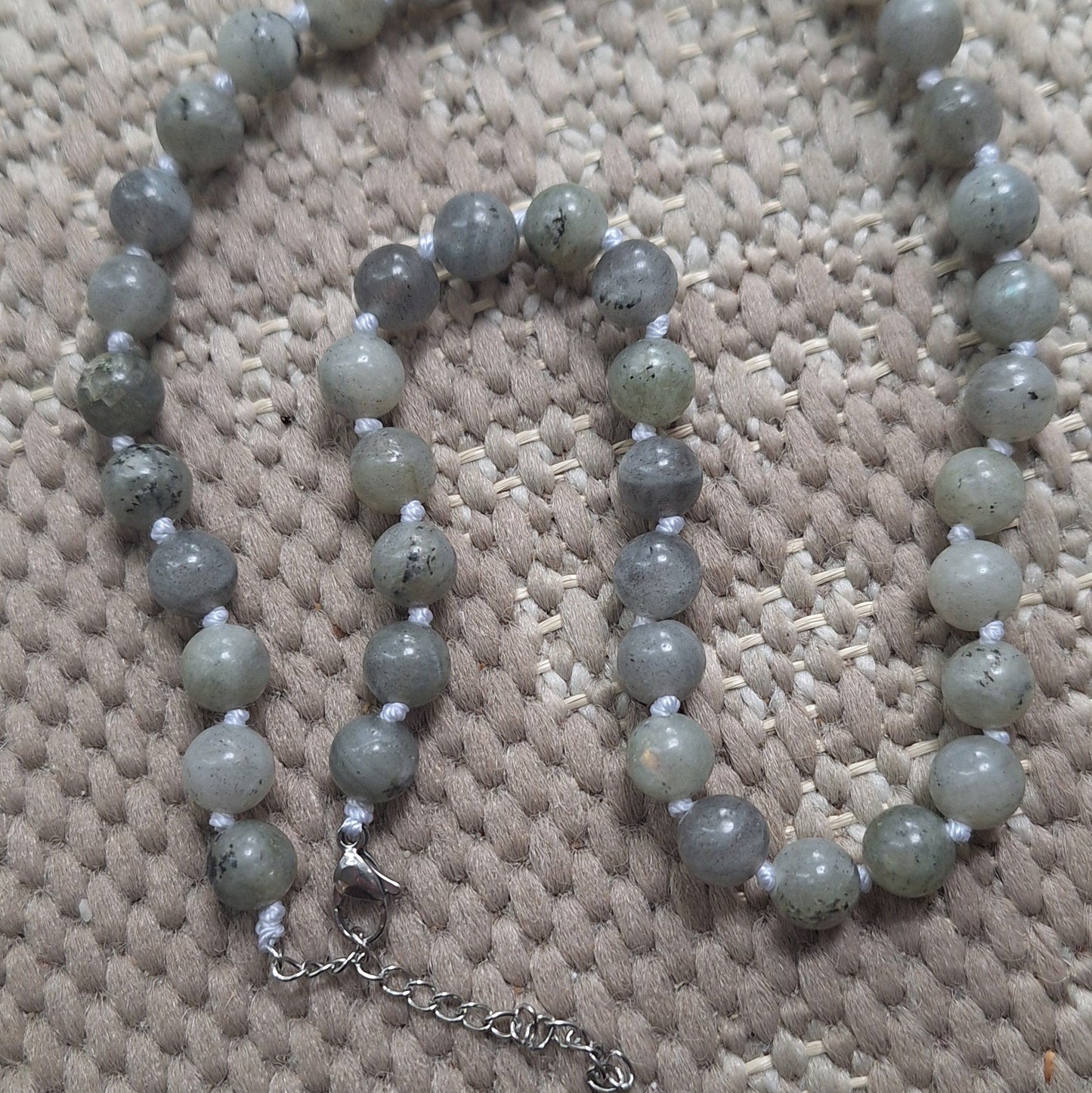 Collier Labradorite 8 mm – Protection & Ancrage – Fermoir Acier Inoxydable - Bonheur de Lune