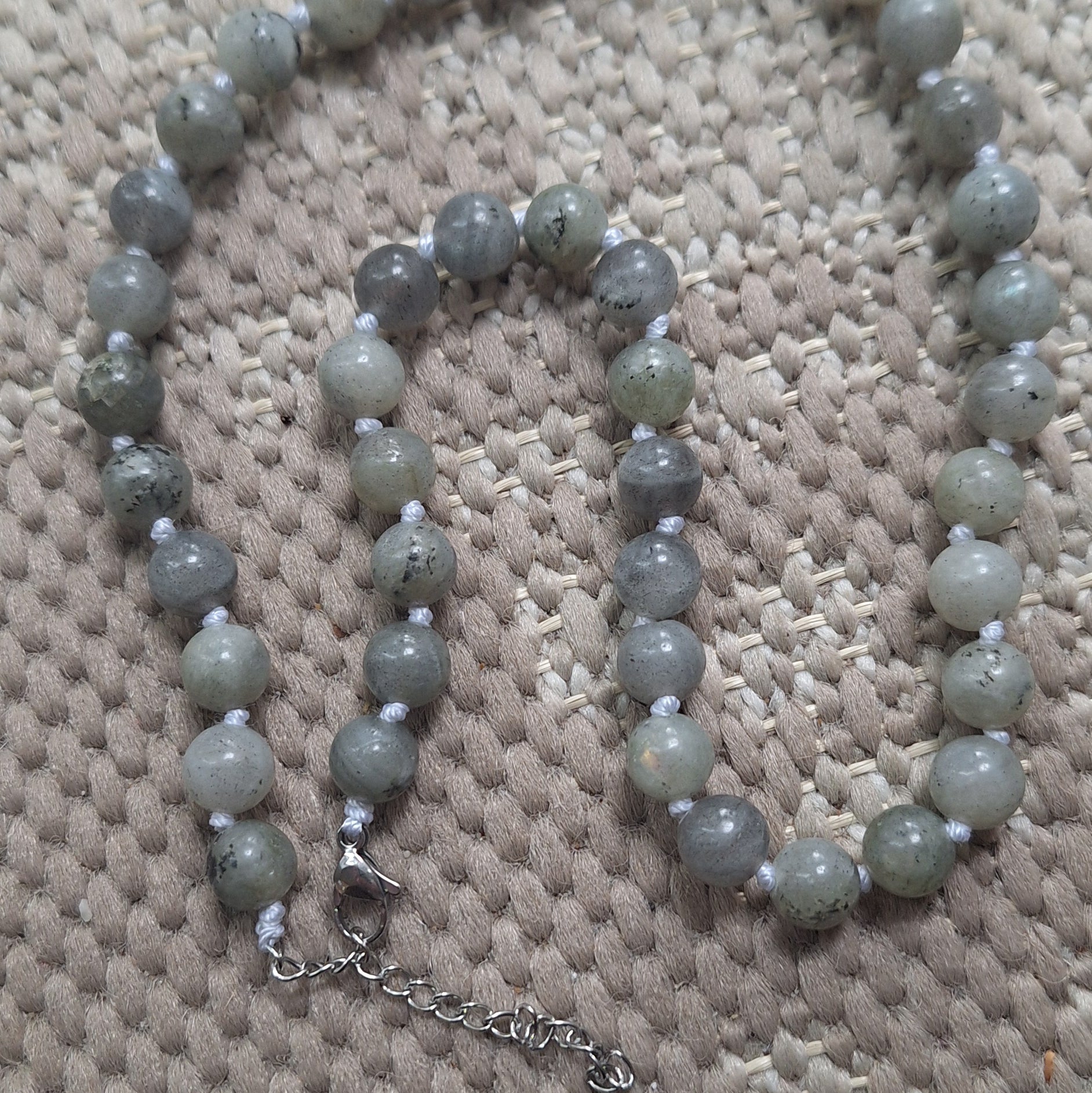 Collier Labradorite 8 mm – Protection & Ancrage – Fermoir Acier Inoxydable - Bonheur de Lune