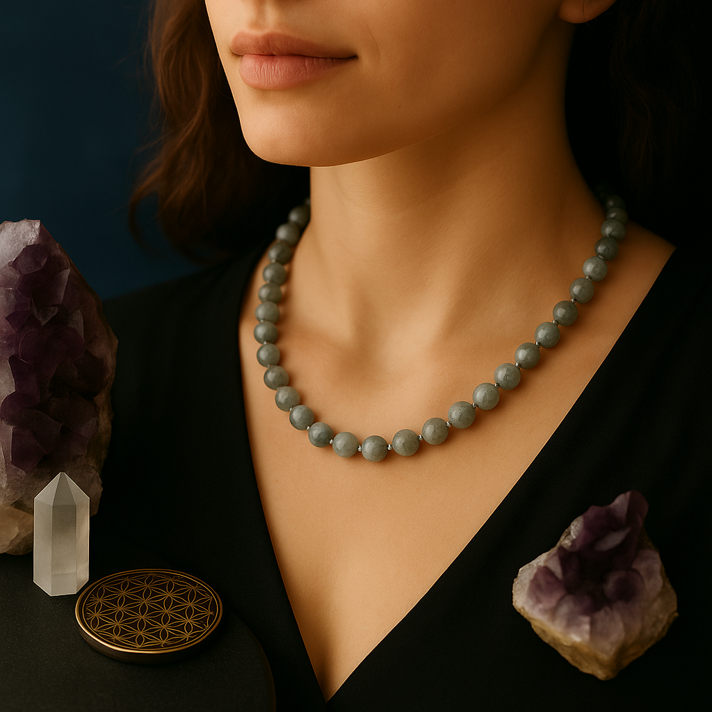 Collier Labradorite 8 mm – Protection & Ancrage – Fermoir Acier Inoxydable - Bonheur de Lune