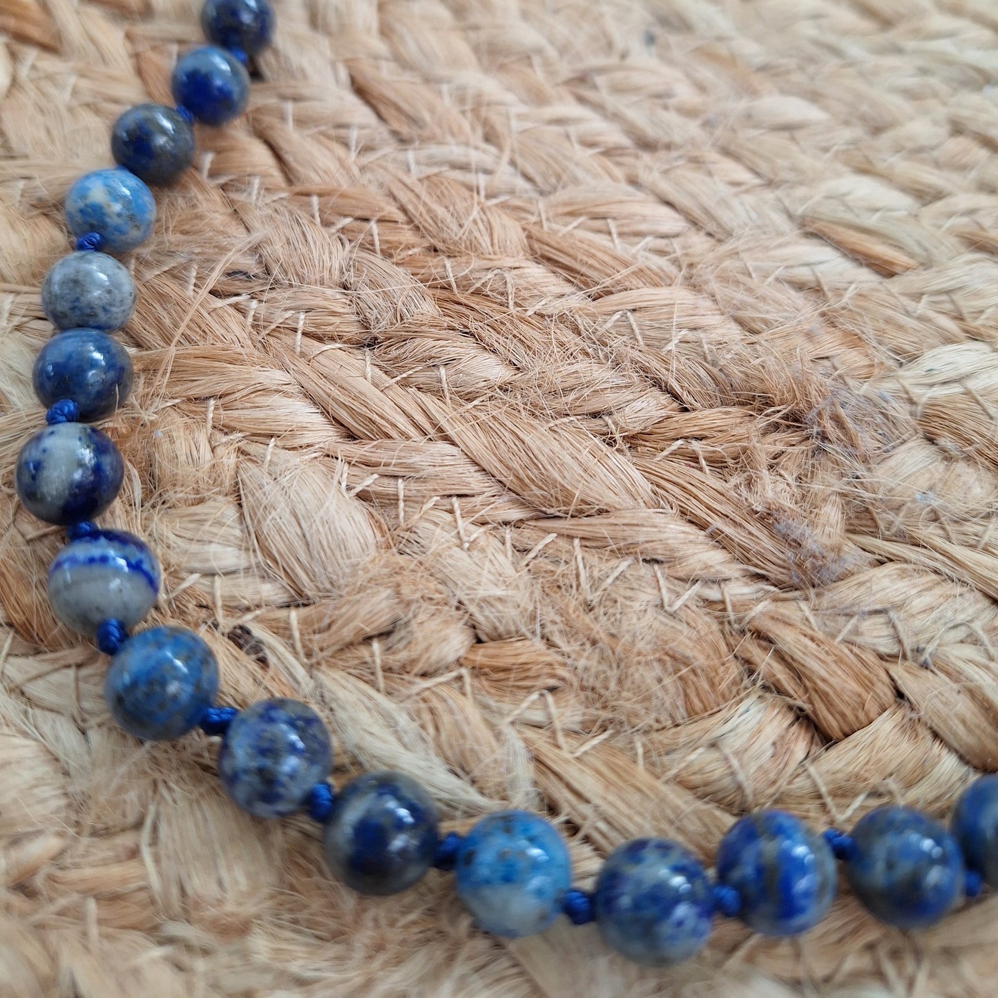 Collier Lapis Lazuli 8 mm – Intuition & Vérité – Acier Inoxydable - Bonheur de Lune
