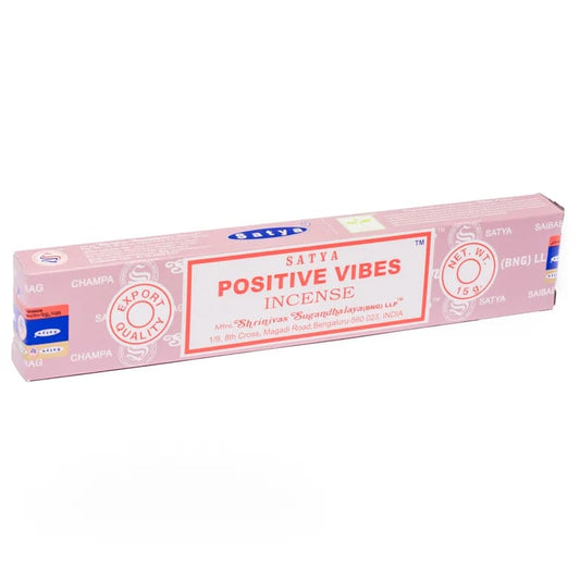 Encens Satya Positive Vibes – Harmonie & Ondes Positives – 15 g – Bonheur de Lune