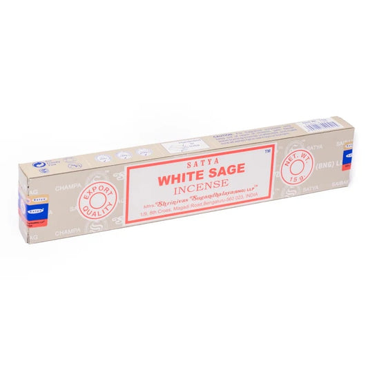 Encens Satya Sauge Blanche 15 g – Purification & Harmonie Intérieure – Bonheur de Lune