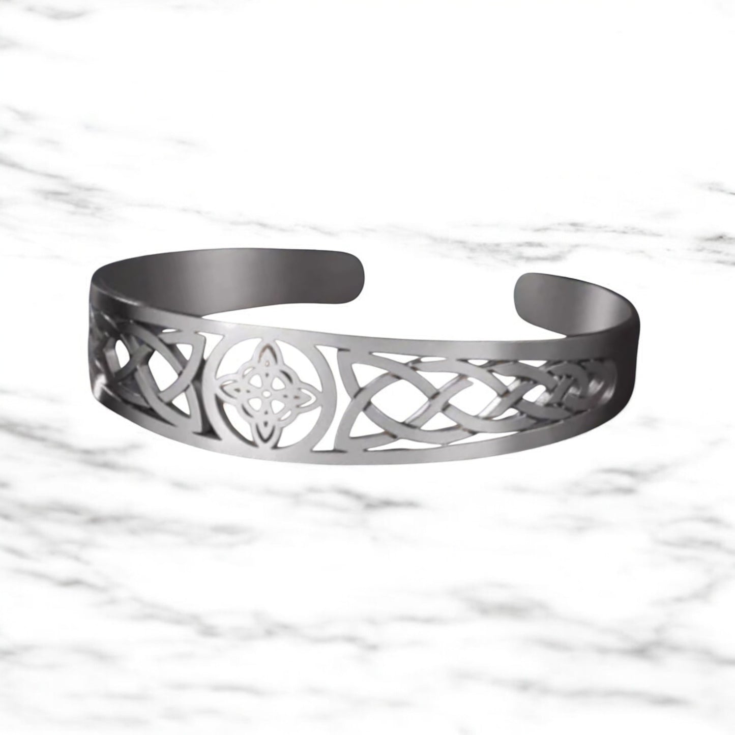 jonc_celtique_argent_bonheur_de_lune_bracelet_acier_inoxydable-Photoroom - Bonheur de Lune