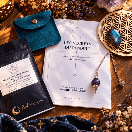 Les Secrets du Pendule – Coffret Complet avec Guide et Pendule au Choix - Bonheur de Lune