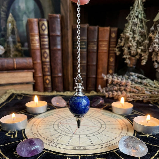 Pendule en Lapis Lazuli – divination et radiesthésie – Bonheur de Lune