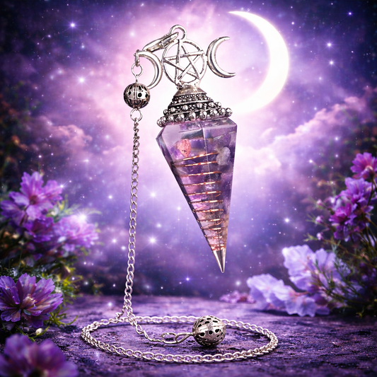 Pendule Orgonite Améthyste – Lapis-Lazuli ou Aventurine - Énergie et Harmonie – Bonheur de Lune