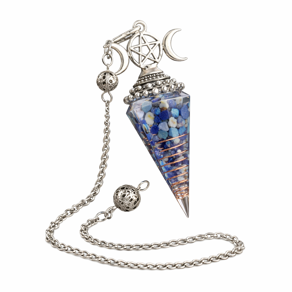 Pendule orgonite en Aventurine – outil de divination – Bonheur de Lune