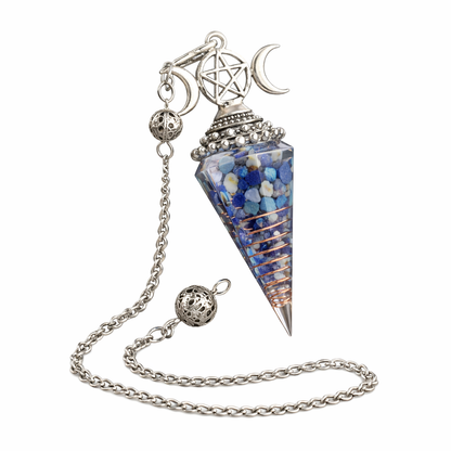 Pendule orgonite en Aventurine – outil de divination – Bonheur de Lune