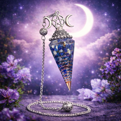 Pendule orgonite Aventurine – radiesthésie et harmonie – Bonheur de Lune