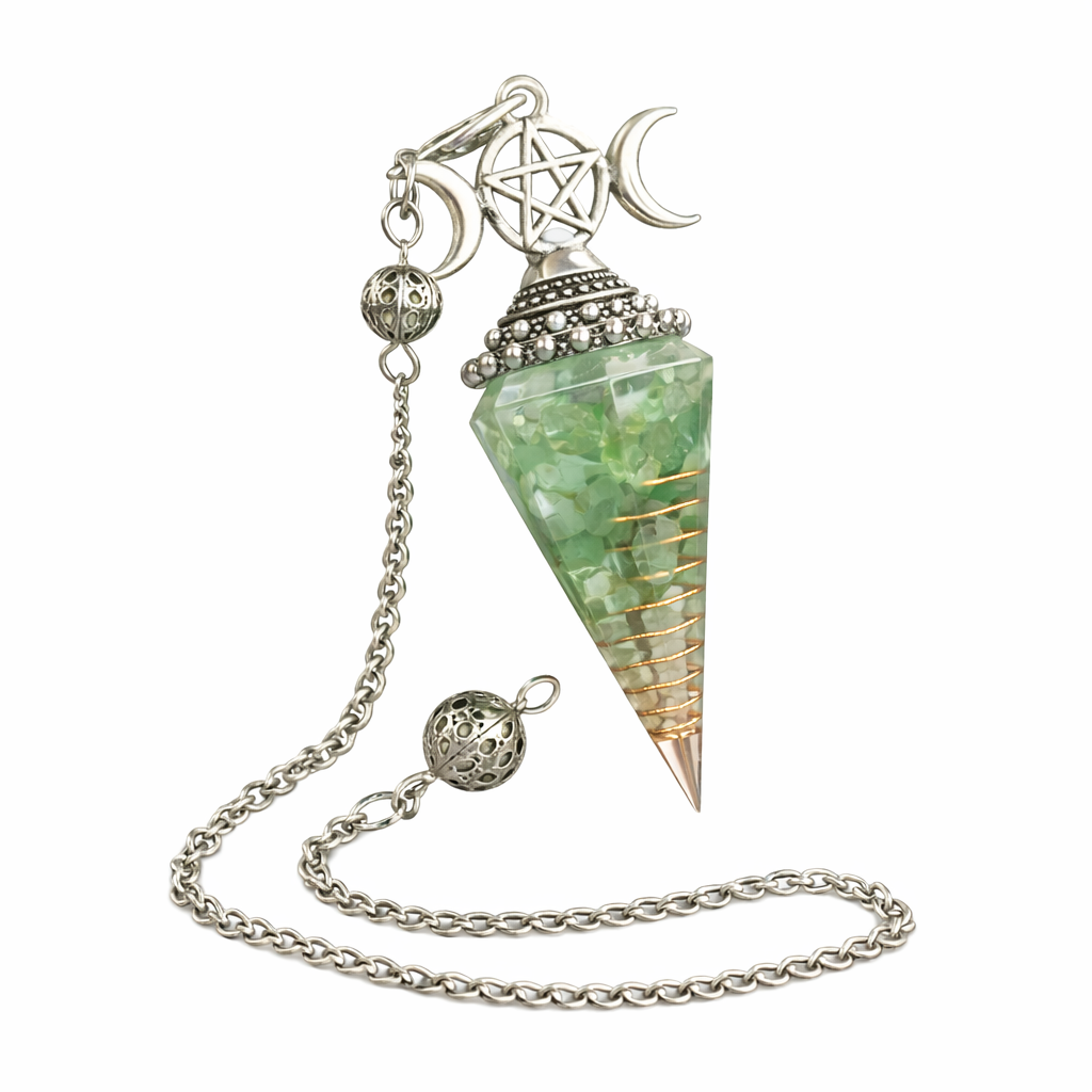 Pendule orgonite en Lapis Lazuli – pierre naturelle bleue – Bonheur de Lune