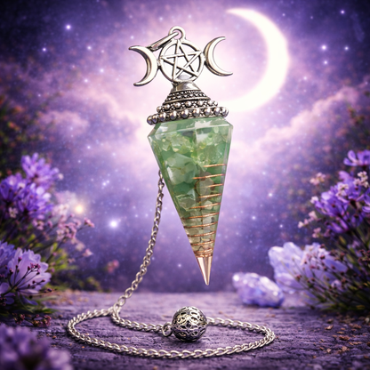 Pendule orgonite Lapis Lazuli – divination et radiesthésie – Bonheur de Lune
