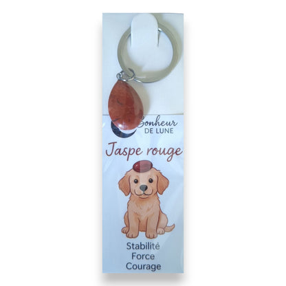 Pierre de Lithothérapie pour Chien Jaspe Rouge "Force et Vitalité" – Bonheur de Lune