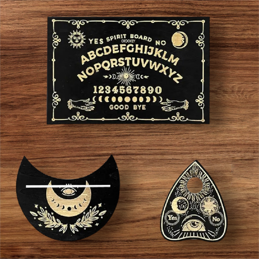 Planche de Ouija Noire – Communication & Mystère – Bonheur de Lune