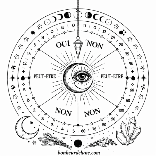 Planche pendule à imprimer gratuitement – radiesthésie pour débutant – Bonheur de Lune