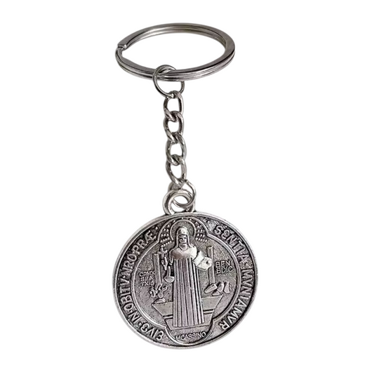 Porte-Clés Saint Benoît 35 mm – Protection Spirituelle – Bonheur de Lune
