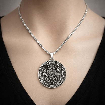 Collier Talisman des 7 Archanges – Protection & Puissance – Acier Inoxydable Doré ou Argenté