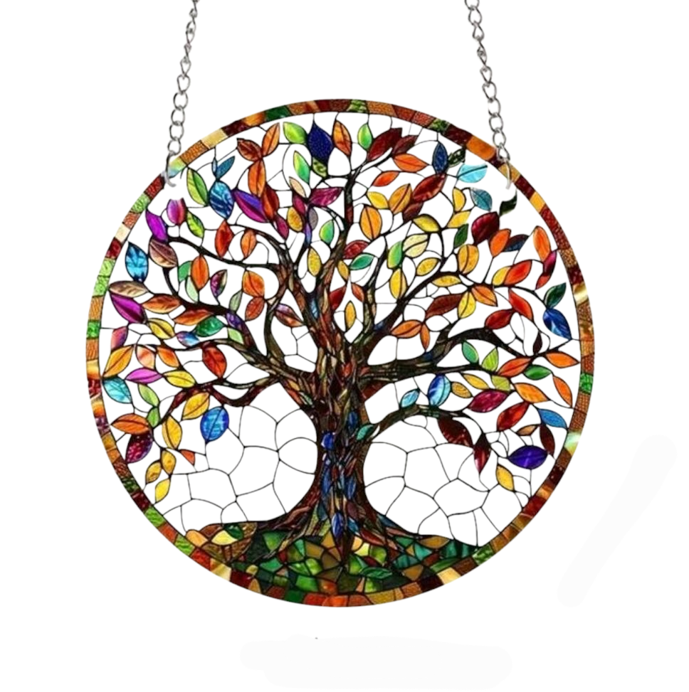 Vitrail à suspendre Arbre de Vie – Harmonie, croissance et énergie naturelle - Bonheur de Lune