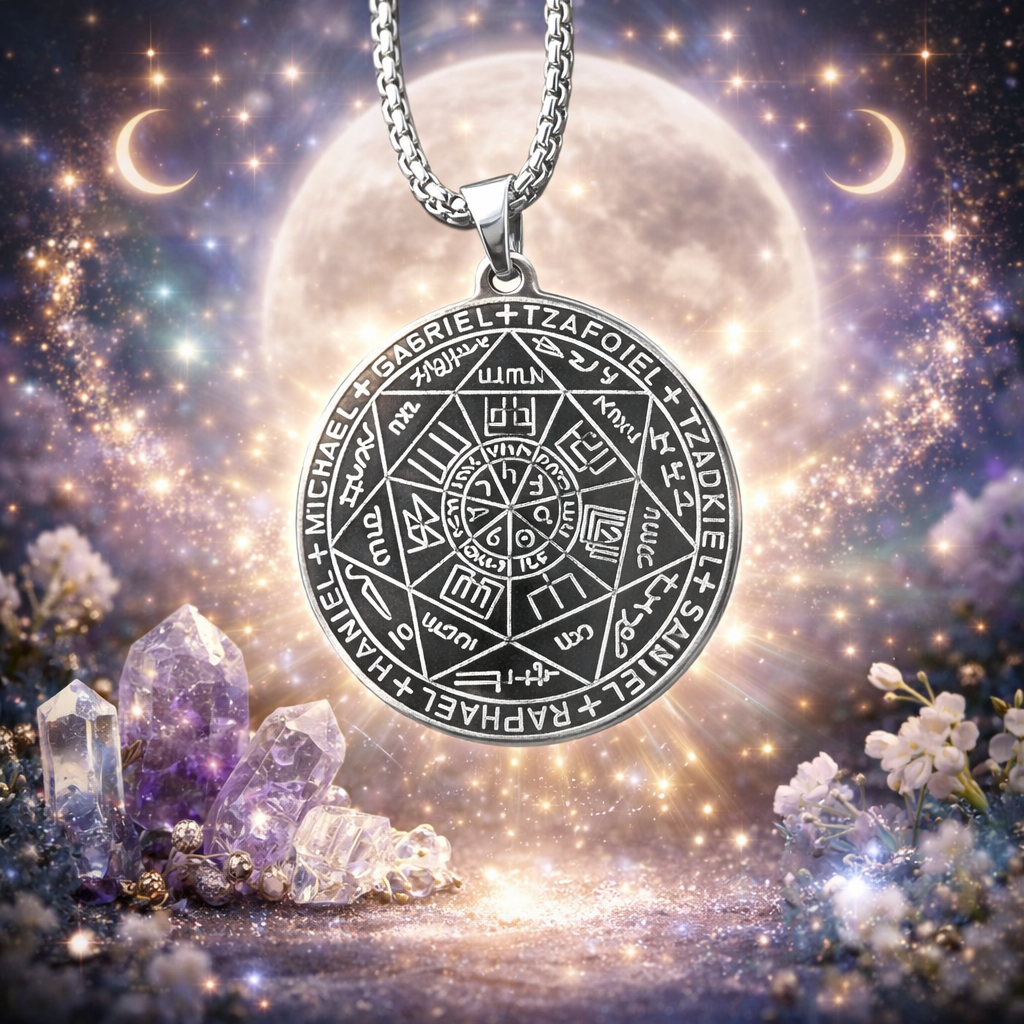 Collier Talisman des 7 Archanges – Protection & Puissance – Acier Inoxydable Doré ou Argenté