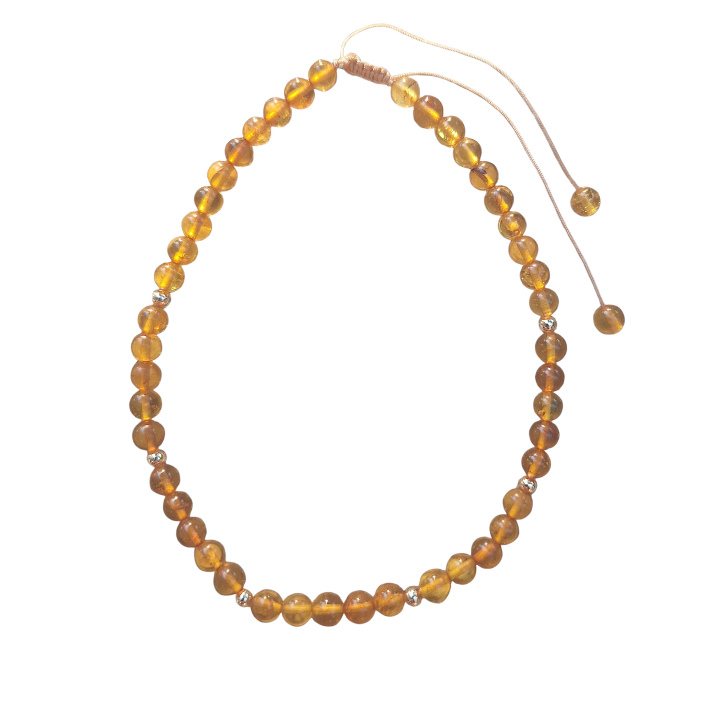 Bracelet de Cheville Ambre Véritable & Perles Dorées – Douceur & Énergie Apaisante - Bonheur de Lune