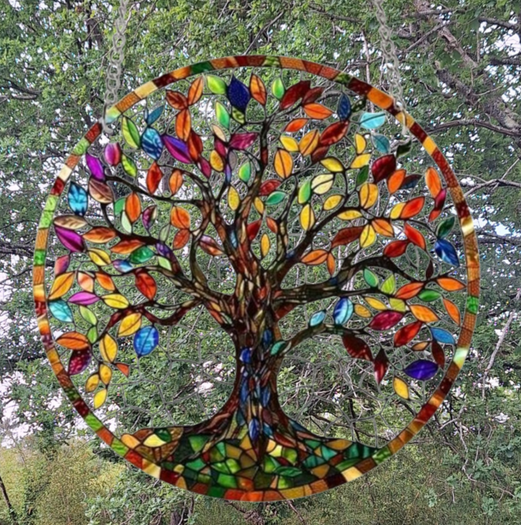 Vitrail à suspendre Arbre de Vie – Harmonie, croissance et énergie naturelle - Bonheur de Lune