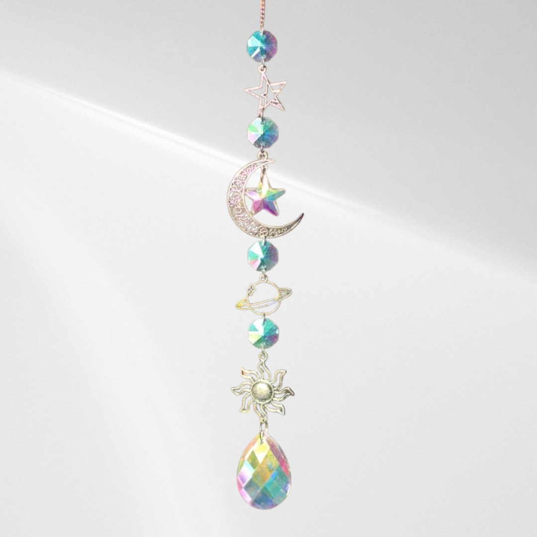 Attrape-Soleil Argenté 45 cm – Lune, Soleil & Planètes - Bonheur de Lune