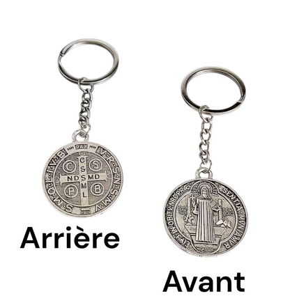 Porte-Clés Saint Benoît 35 mm – Protection Spirituelle - Bonheur de Lune